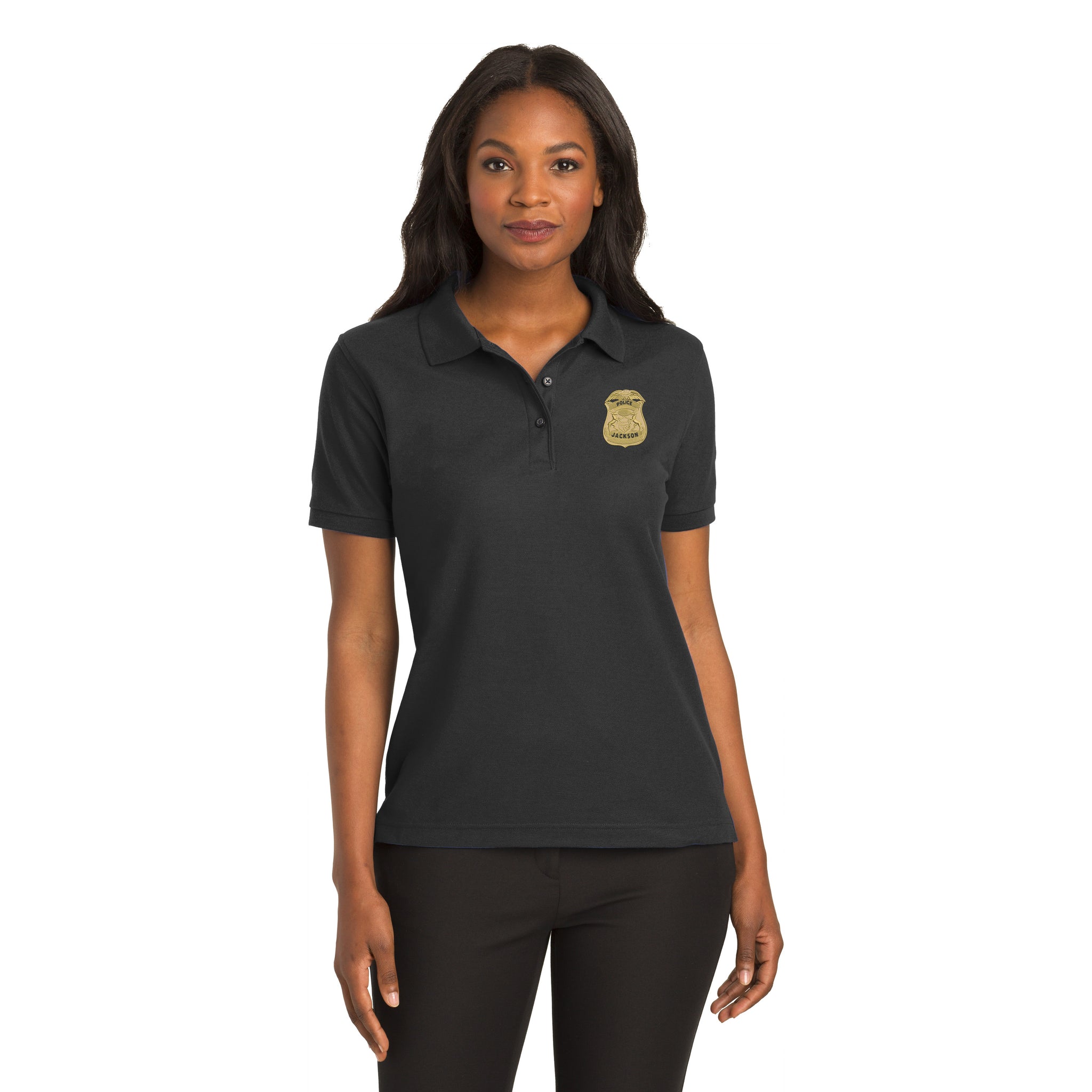 Ladies Port Authority - Silk Touch Polo. L500. [+GOLD]