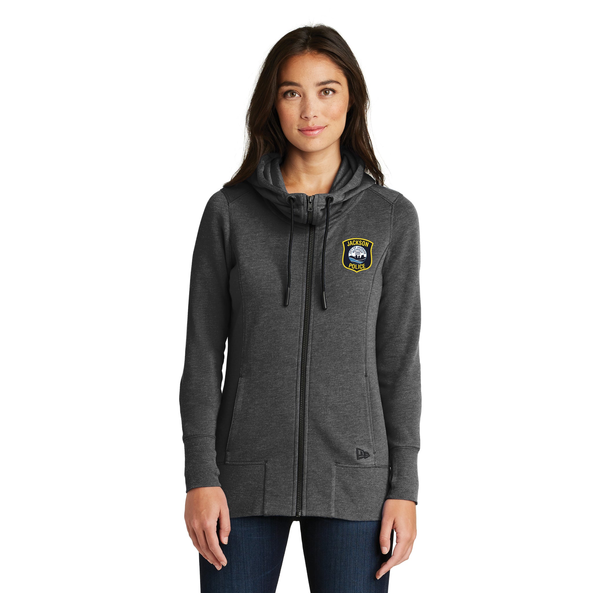 New Era - Ladies Tri-Blend Fleece Full-Zip Hoodie. LNEA511.